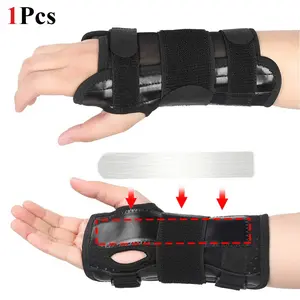 Adjustable Carpal Tunnel Wrist Belt Support, 1 Counts Wrist Support with 3 Straps and Metal Splint Stabilizer for Men Women, Sports, Fitness Wrist Wraps
