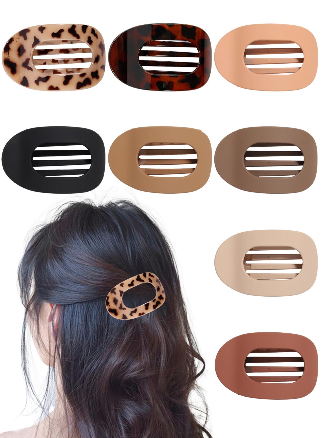 Fashionable Hair Claw Clips, Casual and Versatile Hair Accessories for Women, Minimalist Headwear Suitable for Thick Hair, Flat Claw Clips