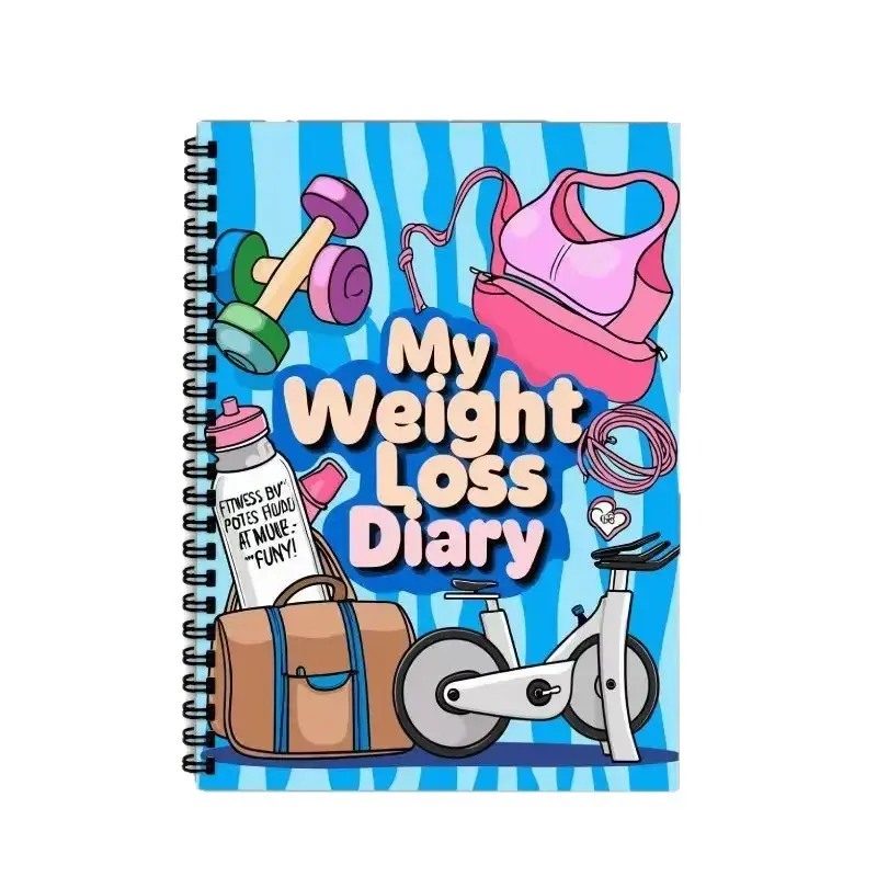 Fat Loss Journal Coil Notebook, Fitness & Weight Management Tracker, Daily Diet & Exercise Log, Motivation Tool, Ideal Gift for Health Enthusiasts