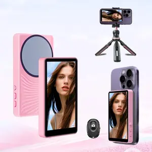 Magnetic Selfie Screen, Wireless Screen Projector Selfie Camera, Phone Smart Phone Wireless Camera for Selfie Video Live Streaming, Smartphone Camera Accessories