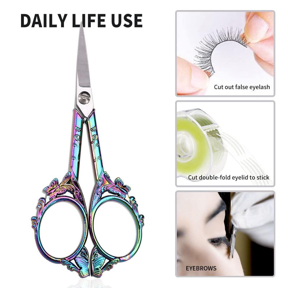 Vintage Butterfly Design Sewing Embroidery Scissors, 1 Count Small Sharp Detail Shears for Craft, Artwork, Needlework Yarn, Bathroom Accessories, Ribbon Cutter Machine, Handicraft DIY Tool, Cutting Supplies, Gifts for Girl Adults