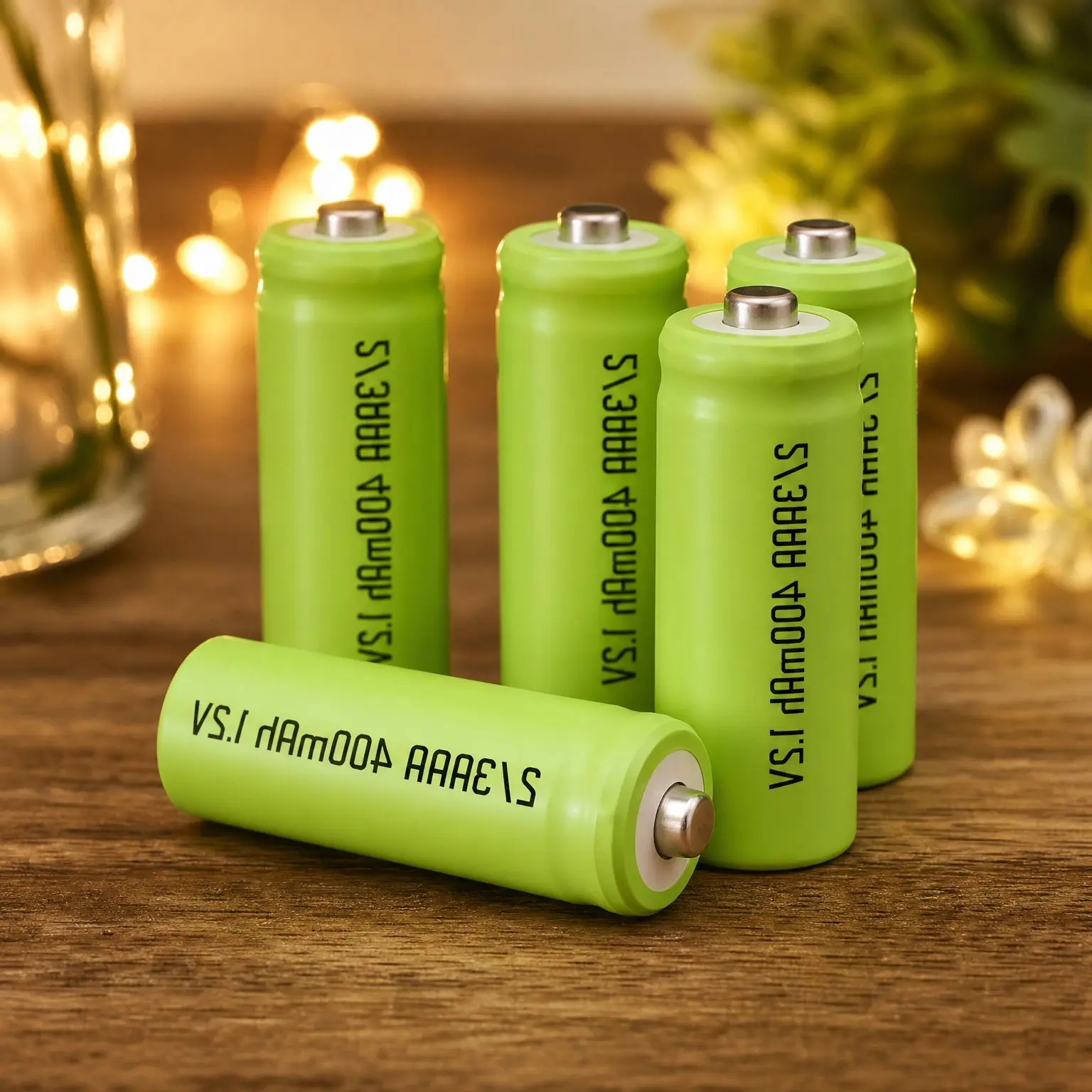 2/3AAA NiMH Rechargeable Batteries 1.2V 400mAh Button Top 5 Pack (Not AAA Size)Gift