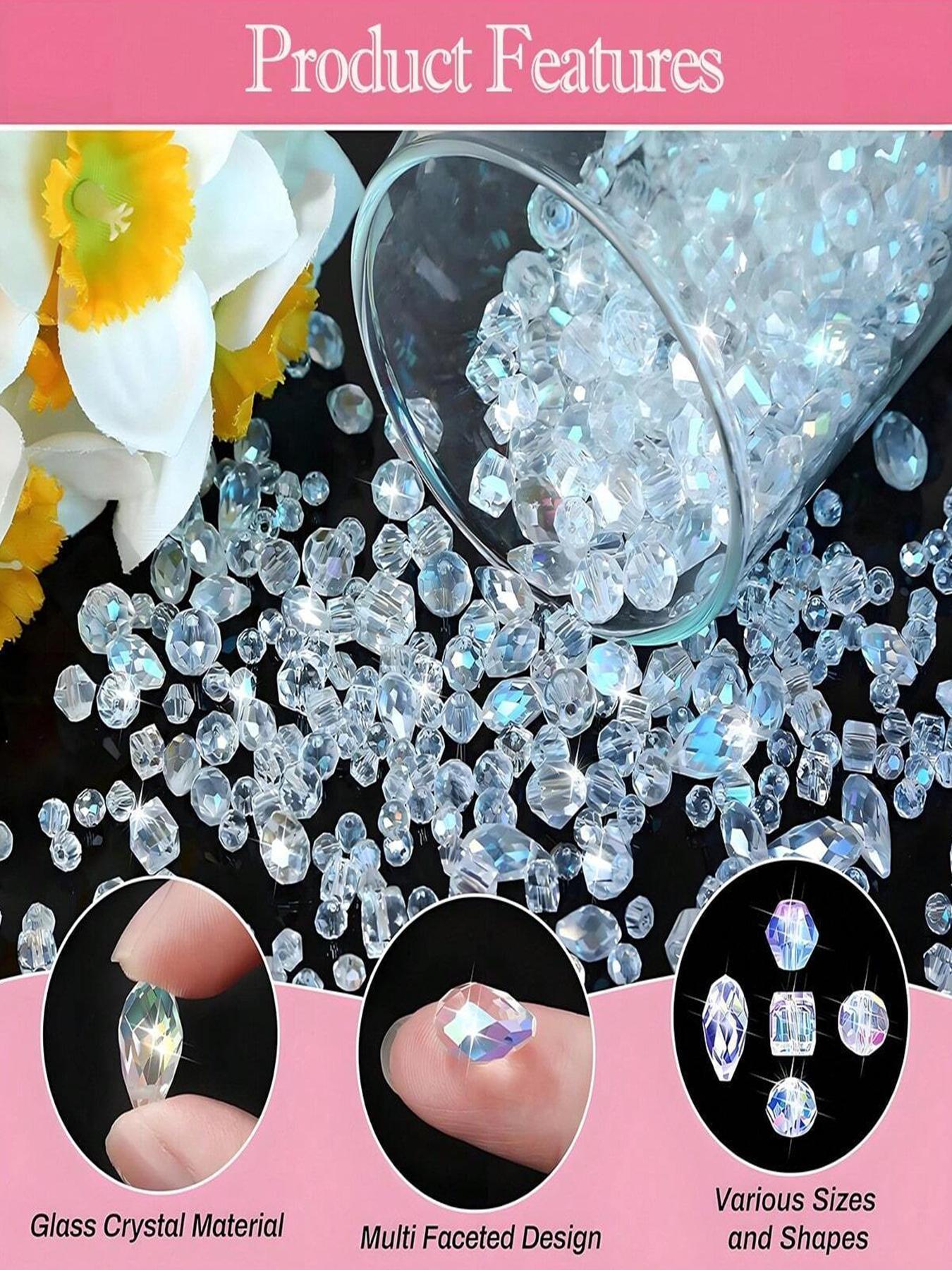 Glass Beads Set, Mixed Color Beads for DIY Jewelry Making, DIY Jewelry Making Supplies for Bracelet Necklace Earrings