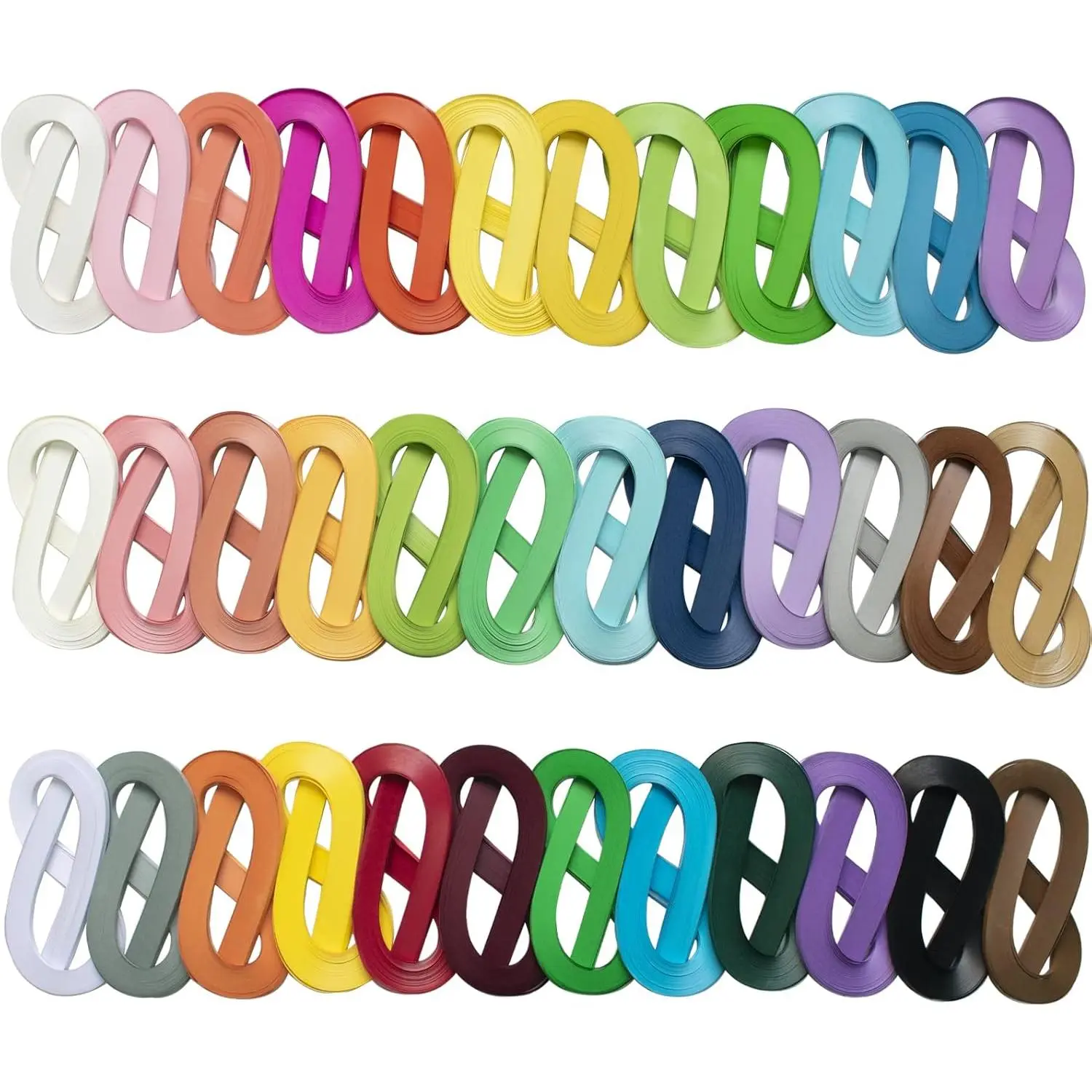 36 Colors 4320 Strips Paper Quilling Strips Set Width 5mm Length 54cm Quilling Art & Craft Strips for DIY