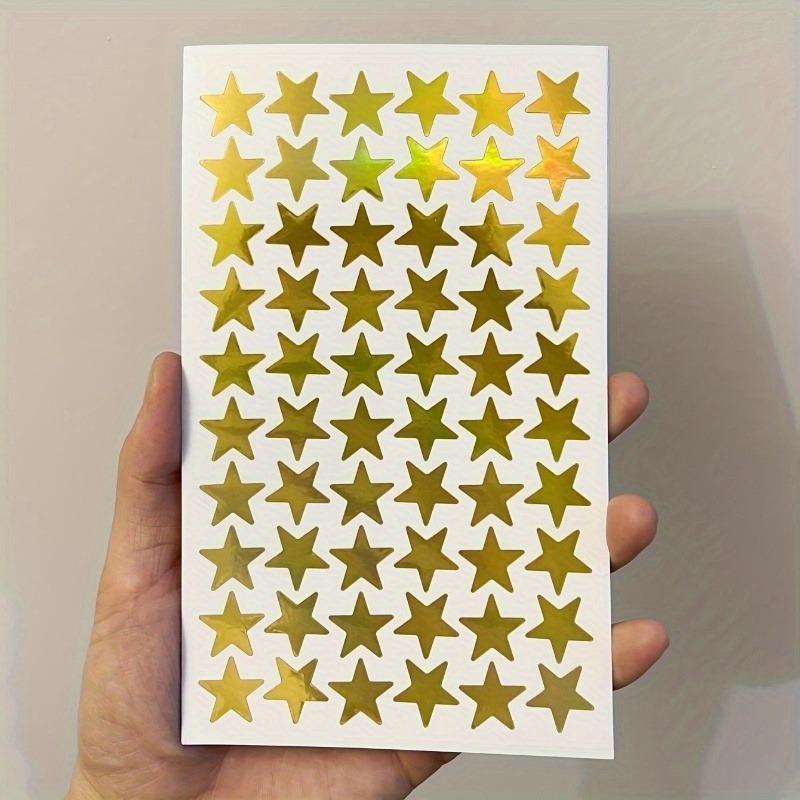 Star Pattern Laser Sticker, 5 Counts/set Self Adhesive Decorative Sticker, Art Stickers, DIY Decals for Scrapbooking, Journaling, Gift Wrapping, Sticker Packs