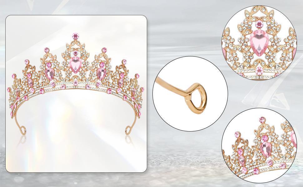 Crown, Tiaras for Women, Crowns for Women, Princess Crown,Pink Crown,Pink Tiara,Queen Crown,Crystal Crown,Wedding Tiaras for Bride Prom Birthday Party Hair Accessories,Rhinestone Headband Tiara Gifts Crown, Tiaras for Women, Crowns for Women, Princess Crown,Pink Crown,Pink Tiara,Queen Crown,Crystal Crown,Wedding Tiaras for Bride Prom Birthday Party Hair Accessories,Rhinestone Headband Tiara Gifts