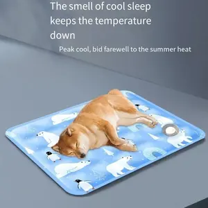 Self Water Filling Pet Cooling Pad Reactive Cool Gel Forming Design Moisture Resistant Sleeping Mat For Summer Indoor Rest of Cats Dogs
