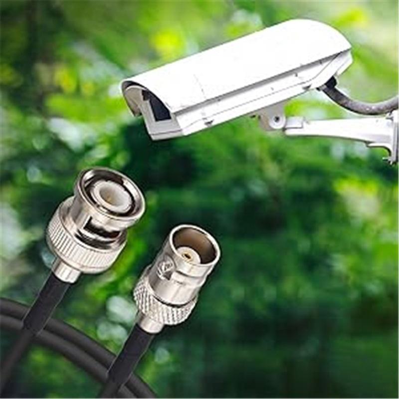 BNC Male to Female Coaxial Extension Cable, 50 Ohm RG174 for Video Signal, CCTV, DVR, Camcorder – High quality black connector with metal pins, ideal for broadcast, studio and home theater applications, video signal extension