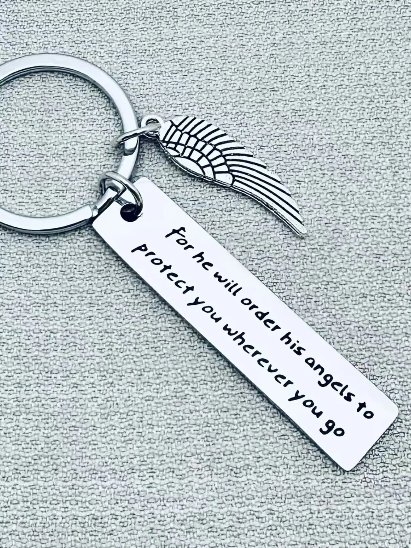 1Pc，Bible Verse Keychain, keyrings for keys, Christian Gift, Religious Gift, Faith Keychain, Thanksgiving, Christmas, Easter, Prayer Gift, Protective Keychain