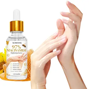 SUMIFANG Niacinamide Brightening Serum 30ml contains bee venom, collagen, and vitamin E. It smooths, firms, and brightens hand skin. Gentle and non-greasy, suitable for daily use.