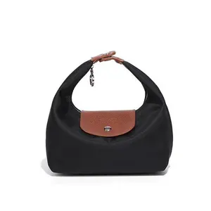 Women's Crescent Underarm Crossbody Bag - Effortlessly Chic Everyday Bag, Lightweight Nylon, Adjustable Strap, Multi-Color Design