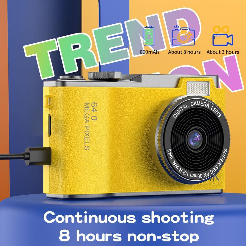 NINEKAYAA Digital Retro CCD Camera, 4K High-definition Dual Camera Entry-level Small Travel Card Machine, Portable Selfie Camera