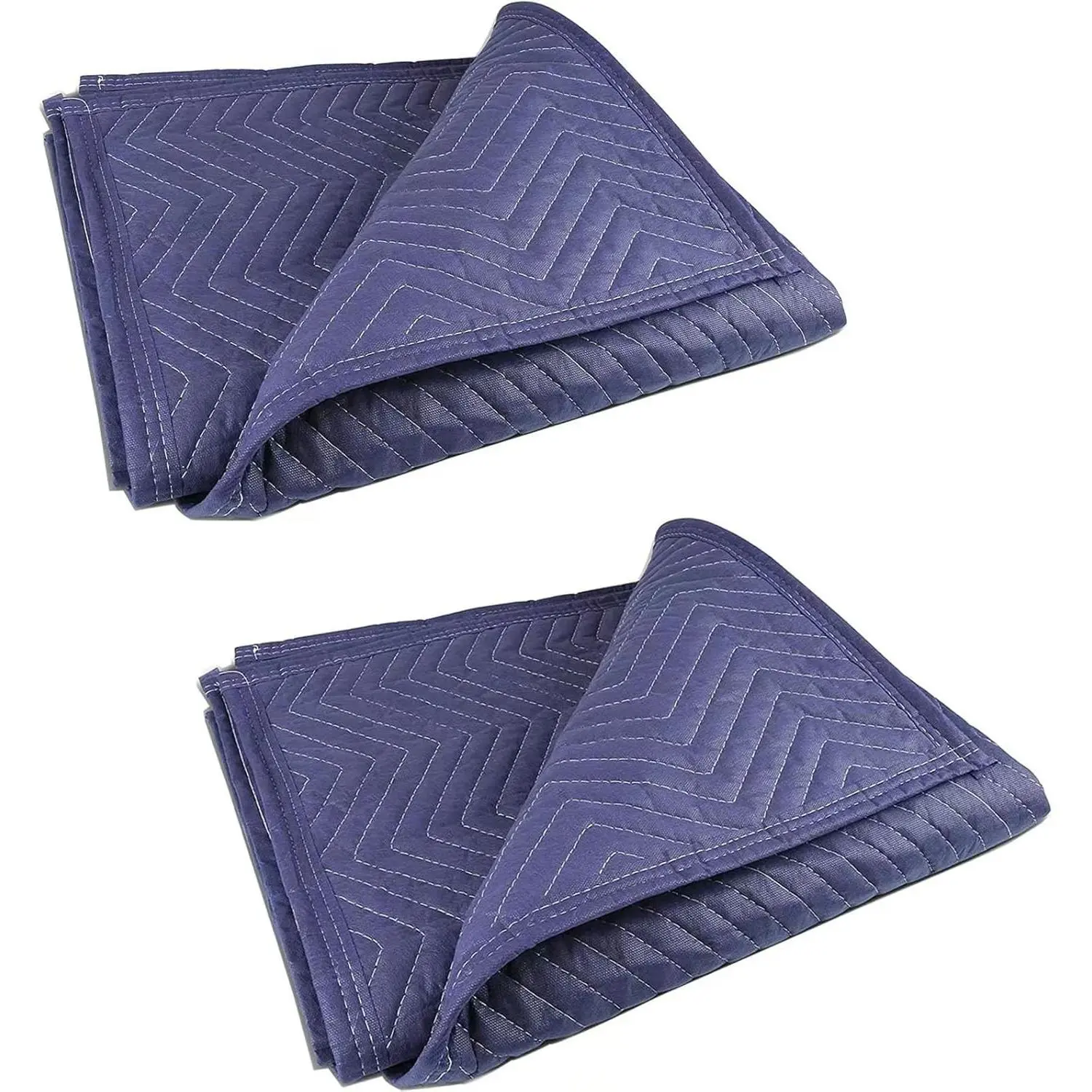 PONGHEI 2 Pack 40" x 72" Heavy Duty Thick Quilted Moving Blankets, Professional Packing Blankets for Moving, Shipping, Furniture Wrapping, Essential Moving Supplies