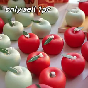 Apple Shaped Candle, Christmas Aromatherapy Scented Candle, Holiday Gift, Realistic Fruit Wax Candle, Perfect for Festive Decorations