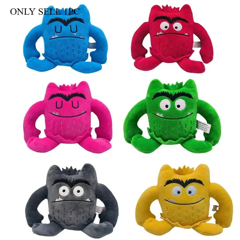 Cute Monster Plush Toy Stuffed Soft Emotion Monster Soft Doll Small Pendant Kids Toys stuffed animal gifts Christmas Birthday Gift for Boy Girl