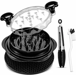 Shredder Tool – Easy Twist Meat Shredder for Chicken, Pork & Beef, Ergonomic Handle, Base, Dishwasher Safe, Includes Cleaning Brush & Tongs
