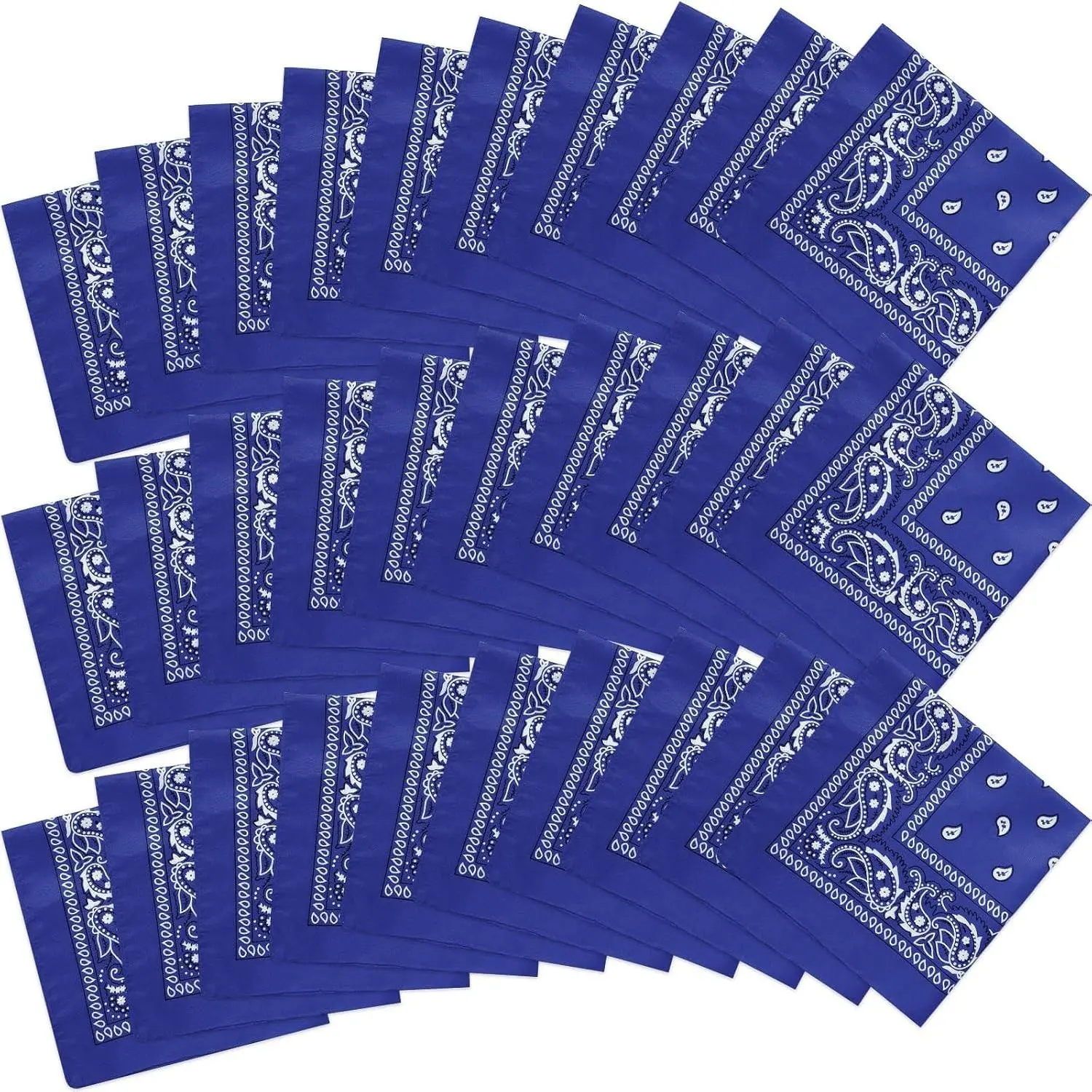 30 Pcs Bandanas Bulk Paisley Bandanas Unisex Cowboy Head Wrap Scarf Headband Handkerchief for Women Men