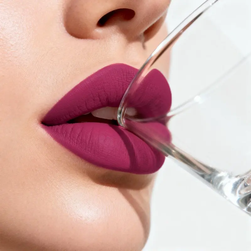 Bsimone 1pc Crayon-Type Lipstick Lippie Stick, Velvet Matte Rich Plum Berry, Waterproof Non-Stick-Cup, Long-Lasting Viral Makeup, Twist-Up Portable