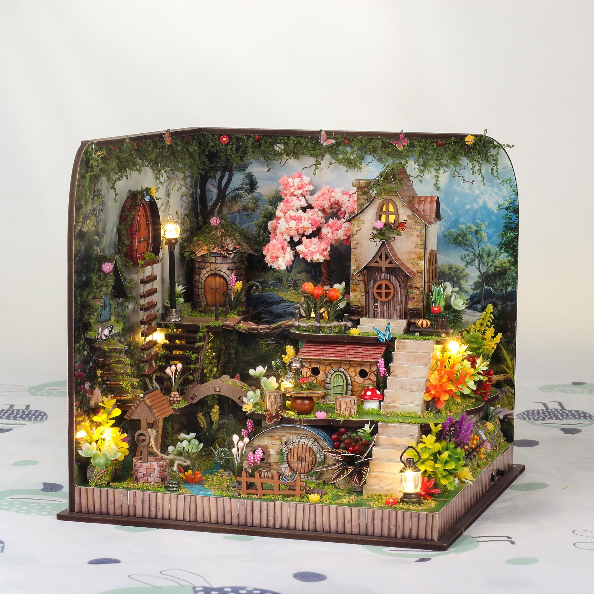 DIY Book Nook Kit 3D Wooden Creative Puzzle, Handcrafted Decorative Model for Bookshelves, Ideal Gift for Birthdays and Holidays #GLOBAL PICKS