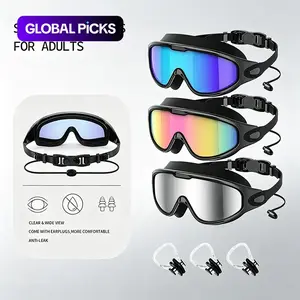 3-Pack Swim Goggles with Nose Clip for Adults and Teens, Leak-Proof Outdoor Swimming Goggles, Comfortable and Stylish Swimming Accessories for Pool, Beach and Open Water #GLOBAL PICKS