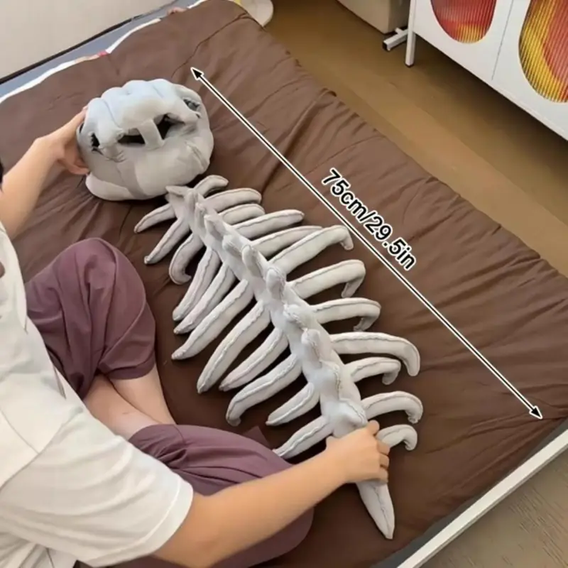 20262026 New Dinosaur Skeleton Costume 3D Spinosaurus Skull Mask Plush Spine Cosplay Costume Suitable Children and Adults