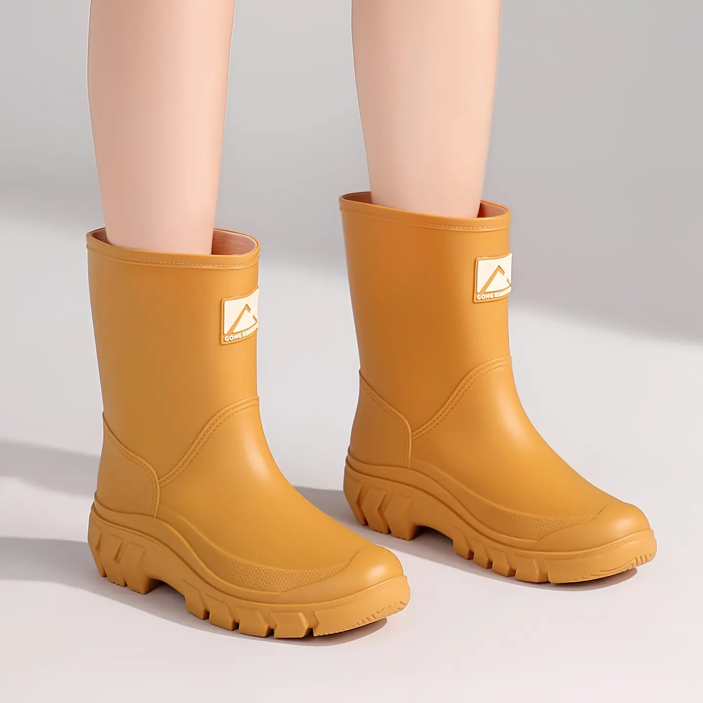 High-quality women's rain boots, outdoor quick-dry water shoes, short rain boots, seasonal rain boots, gardening boots, sports rain boots, everyday commuting wading shoes, loose and comfortable, elegant and lightweight, breathable travel rain boots Black