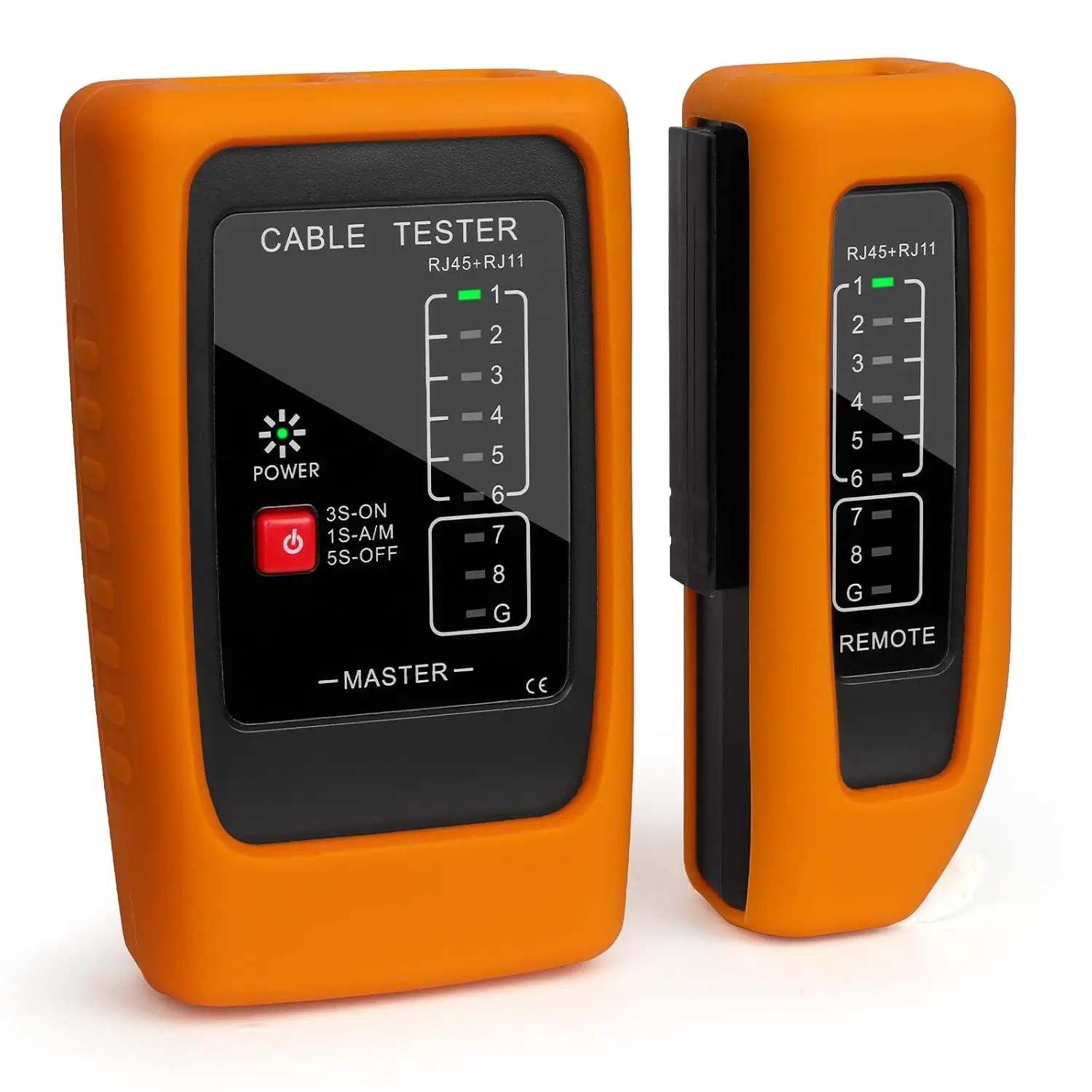 Network Cable Tester and Ethernet Tester with POE Detection, 300m Remote RJ45 Tester for Cat5/Cat6 Cable, Automatically Checks Continuity, Open, Short, Crossover (Battery Not Included)