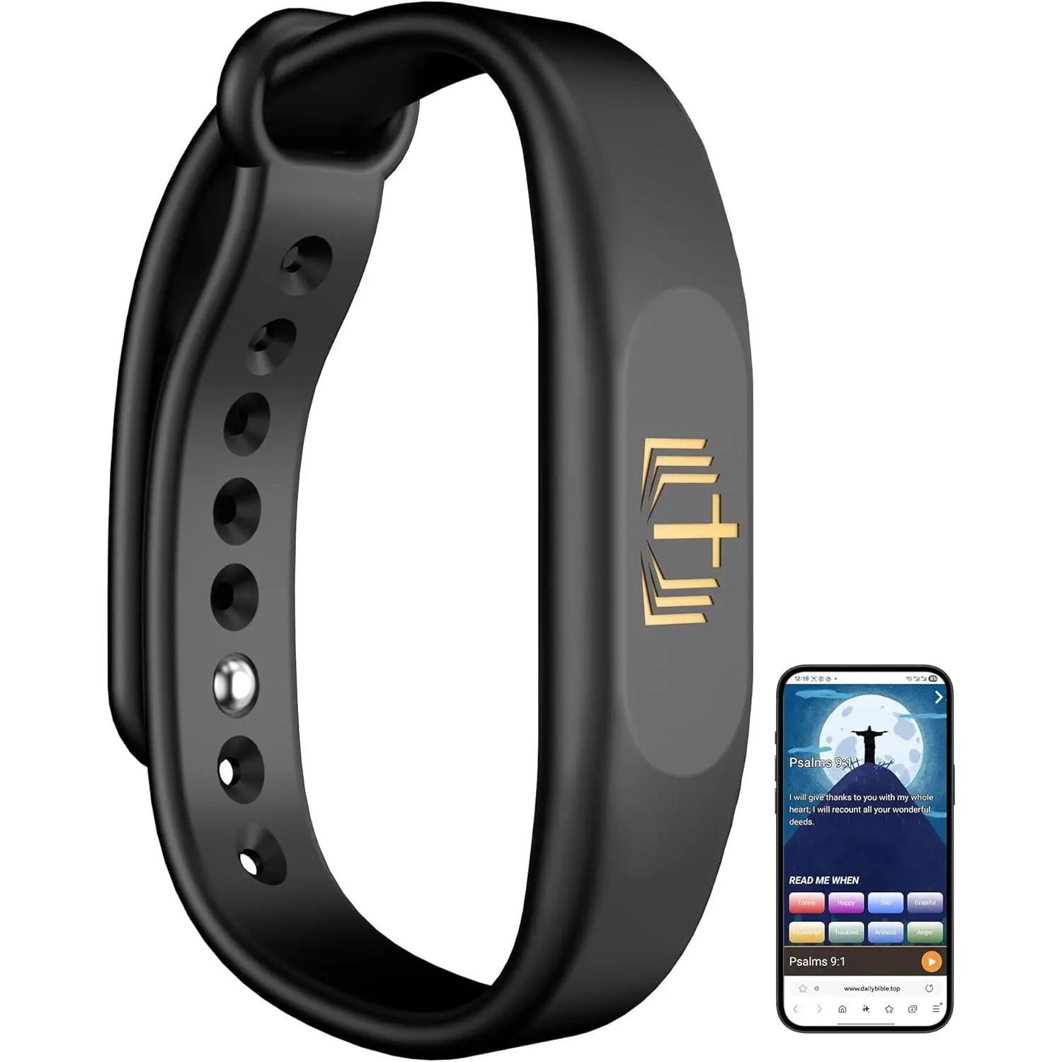 Verse Bracelet, Daily  Verse Bracelet,NFC-Enabled  Bracelets for IOS and Android,Christian Gifts for Women,Birthday Gifts for Women,Men,Teens. For Mom and Father