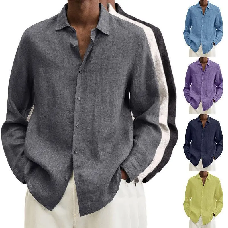 Men's Solid Color Oxford Button-Down Dress Shirts - All Seasons Collared Neck Long Sleeve Tops, Premium Durable Cotton Fabric with Pocket, Soft Comfortable Regular Fit, Versatile Business Casual Outfits, Dress Shirt, Menswear, Plain, Button-Down Shirt