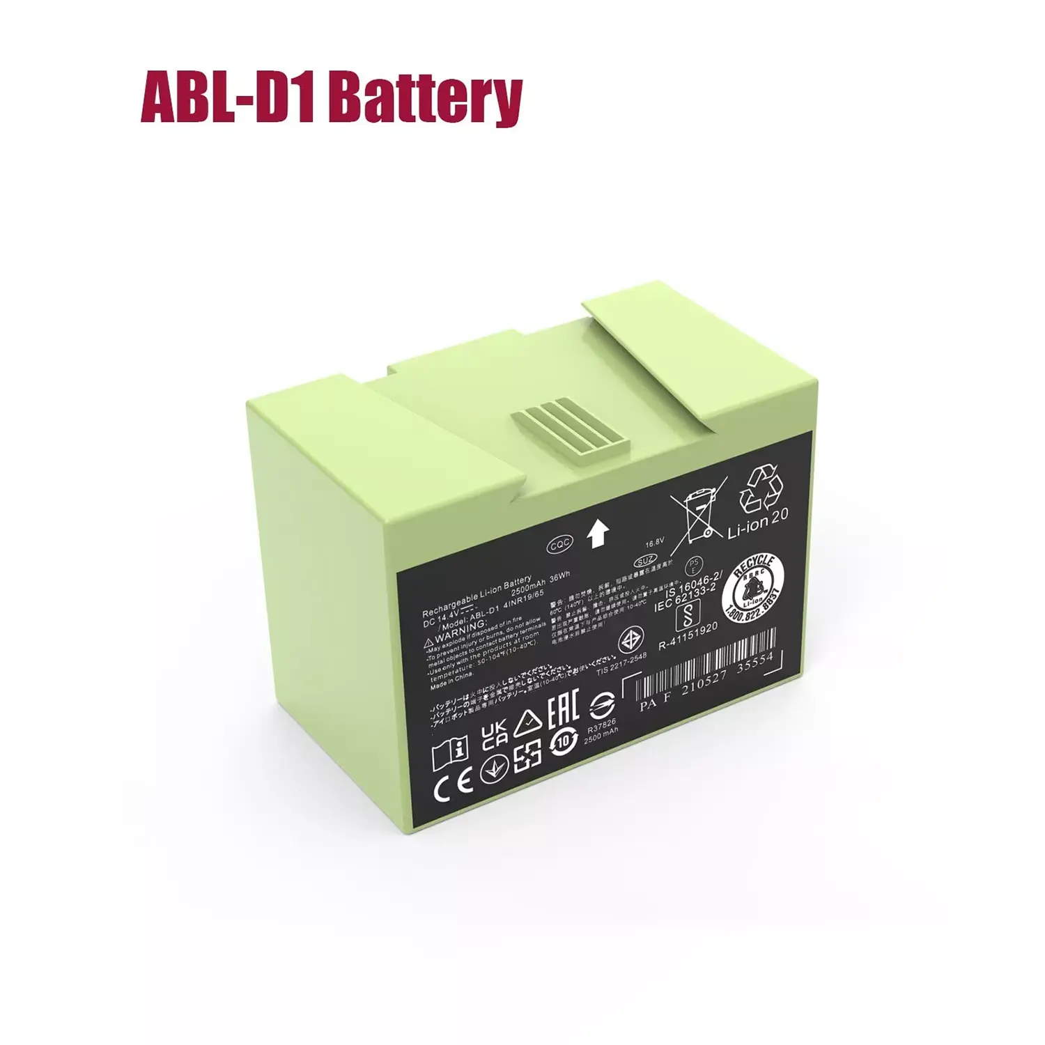 MYIYAE 36Wh ABL-D1 Lithium Battery, 14.4V Replacement for iRobot Roomba i3, i4, i6, i7, i7+, e5, e6 Cordless Tool Battery Pack (US Version)
