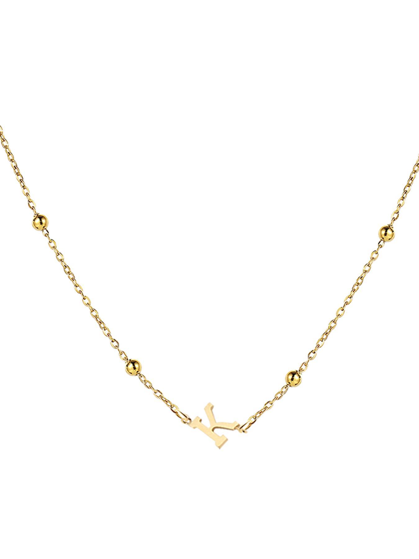 Fashion Letter Detail Charms Necklace, Minimalist Chain Necklace, Daily Wear Necklace, Personalized Initial Necklace for Women, Gifts for Her, Stainless Steel Initial Jewellery for Women, Jewelry Gifts, Fashionable Jewelry Accessories