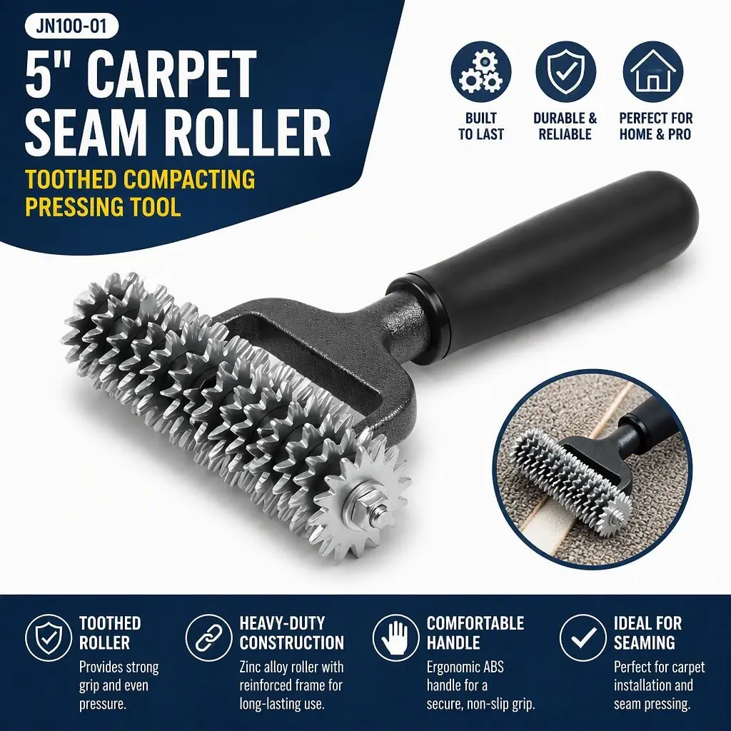 JN100-01 Carpet Seam Roller, Toothed Roller, Pressing Roller, Compaction Tool 5"