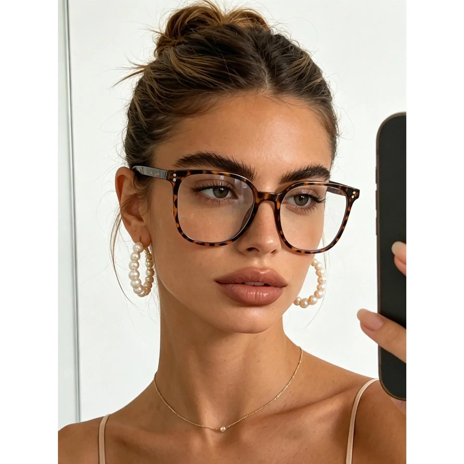 1pc premium tortoiseshell frame glasses, big face, thin, daily commute, fashion glasses, glasses