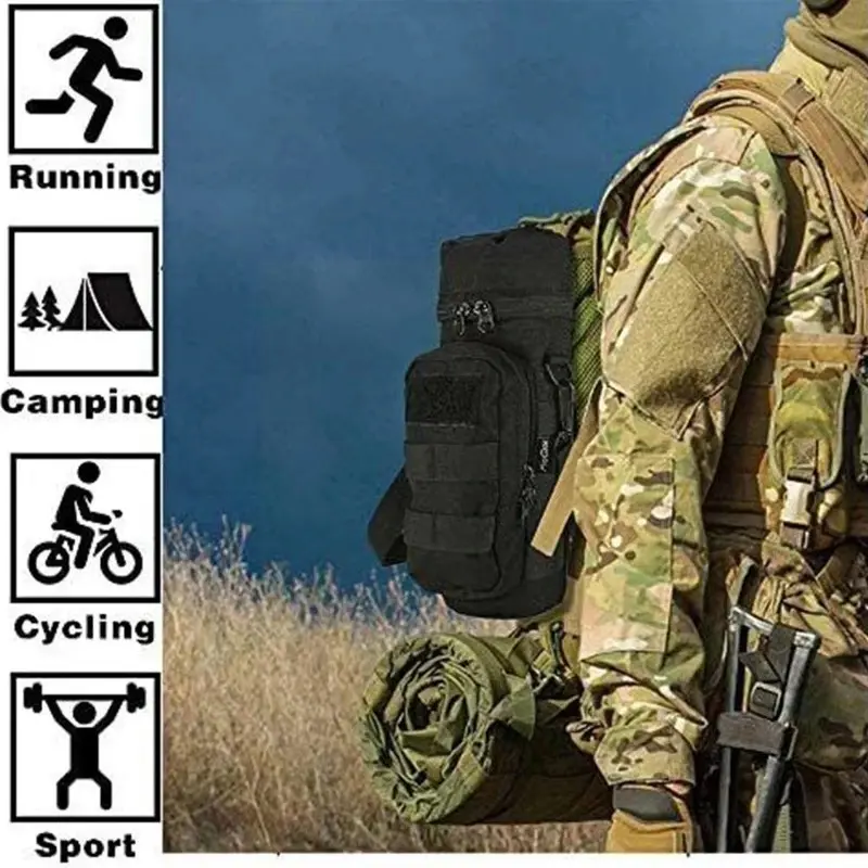 Outdoor travel, camping tactics, water bottle bag, Molle bag holder, hiking, cycling, fishing, hunting, water bottle holder, Hiking Accessories