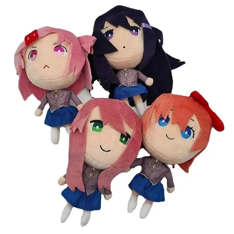 20cm Doki Doki Literary Club Plush Toys - Monika, Natsuki, Sayori, Yuri Anime Cosplay Cuddly Doll Gift, Cute Stuffies, Soft Stuffed Animal, Stuffed Animal Collectibles