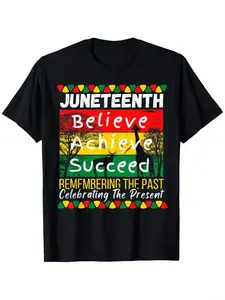 7.5oz Juneteenth T-Shirt, Unisex Adult Tee, African American Design, Pan-African Colors, Casual Long Sleeve, All Seasons