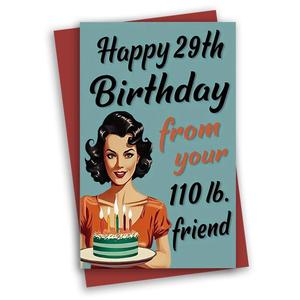 letter pattern happy birthday card, 1 count funny friend birthday card with envelope, greeting card, easter gifts, fun party cards, creative birthday card for gift giving