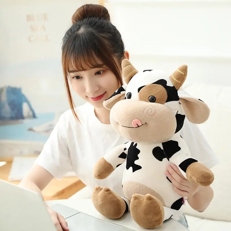 Plush Cow Toy Cute Cattle Plush Stuffed Animals Cattle Soft Doll Toys Birthday Gift