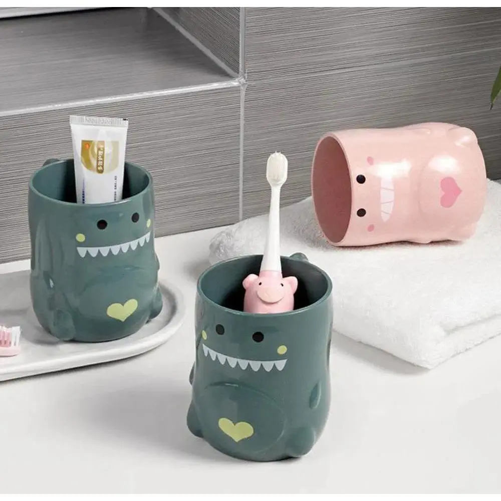 Cute Dinosaur Gargle Cup Toothbrush Cup Bathroom Tumbler Household Milk Water Cups Bath Creative Children Brushing Mouthwash Mug