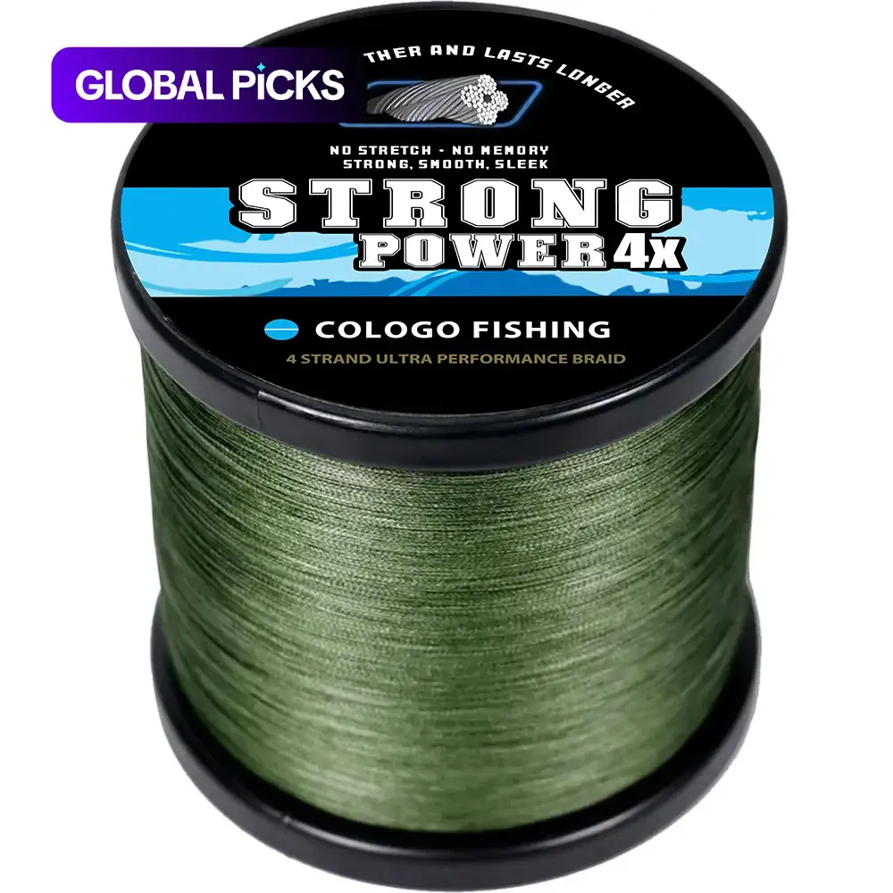 4-Strand Braided Fishing Line, Strong Multifilament PE Line for Seawater, 8–40 lb, 546 yds / 500 m, Super Strong Fishing Line for Gear and Tackle, Durable Fishing Gear, Fishing Supplies, Fishing Equipment #GLOBAL PICKS