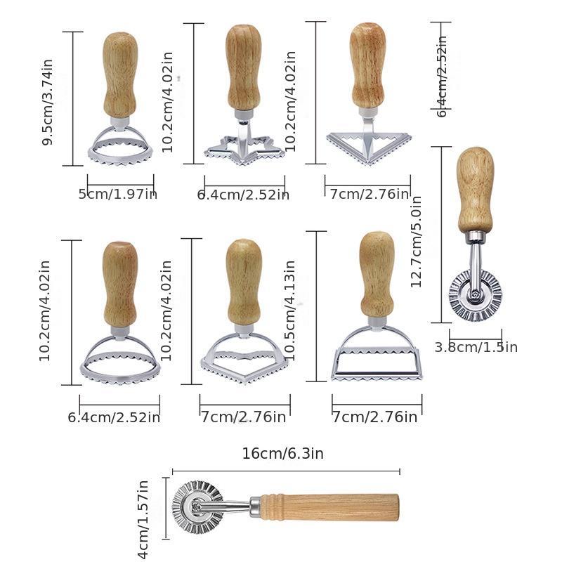 1pc Cookie Cutter, Zine-alloy Biscuit Mold With Wooden Handle, Stamp Maker Cutter With Roller Wheel Set, Kitchen Gadgets, Baking Tools