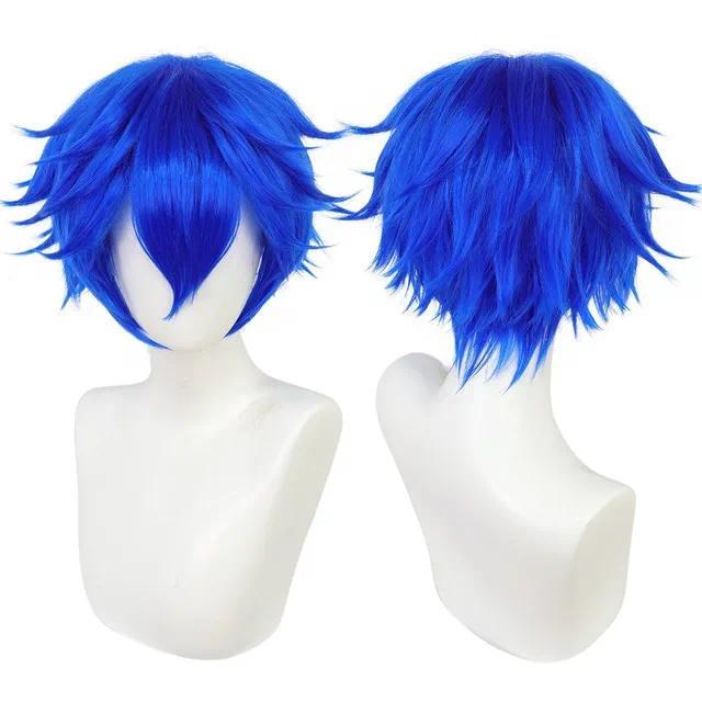 Universal Cosplay Synthetic Wig Silver Red Pink Blonde Grass Green Black Straight Men's Wig for Halloween Cosplay Party Wigs