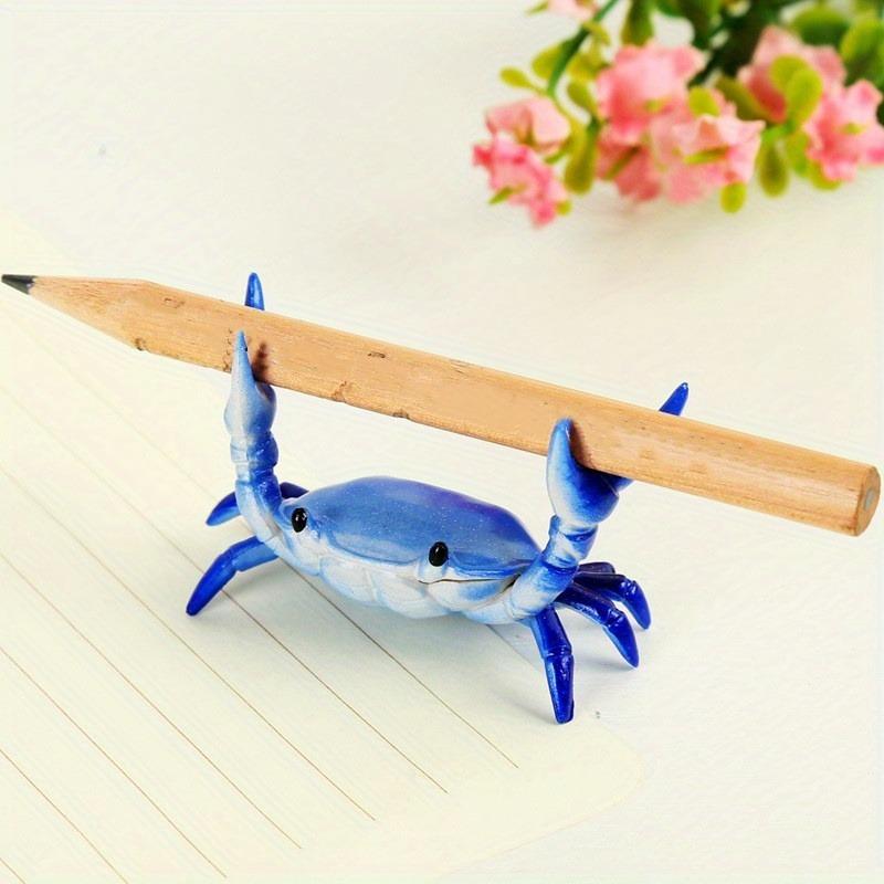 Realistic Crab Shaped Pen Holder, 1 Count Creative Cute Desktop Pen Stand, Decorative Desk Ornament for Office and Home, Desk Accessories, Summer Gifts, Office Stationery Supplies, Room Decor, Fall Decor, Birthday Gifts, Home Decor,&nbsp;Pencil Holder