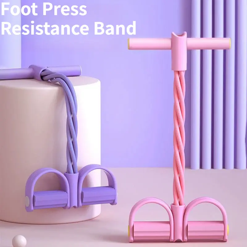 Bestselling Foot Pedal Resistance Band, Sit-Up Assistant Stretching Trainer, Multifunctional Leg Waist Abdominal Workout Pull Rope for Home Fitness