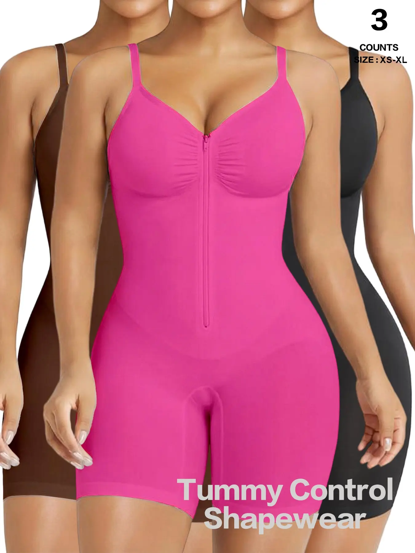 Tiktok Viral Seamless Tummy Control Shapewear Bodysuit, Open Crotch Full Body Shaper, Butt Lifting Thigh Slimmer for Women