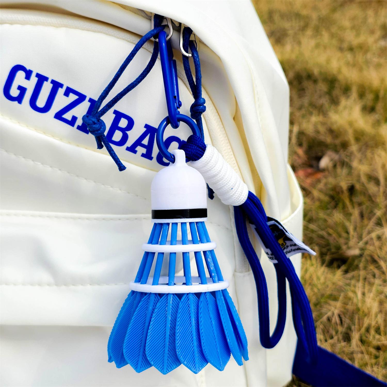 3D Printed Rainbow Badminton Charm, Daily Bag Pendant for Home & Outdoor Use