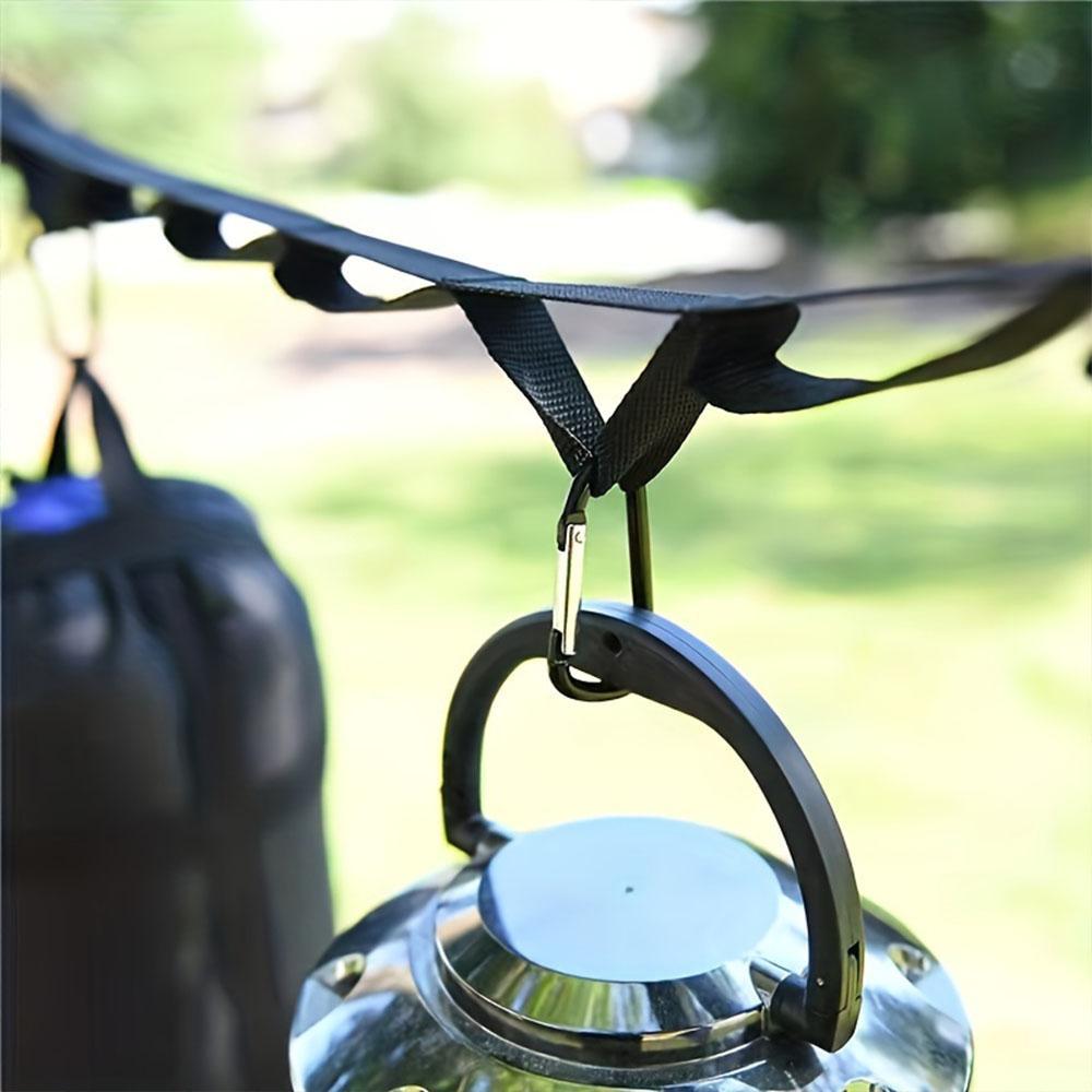 Outdoor Portable Tent Storage Hanging Rope, Camping Hanging Rope with Buckles, Tent Storage Hanging Rope Set, Camping & Hiking Equipment, Camping Supplies, Camping Accessory, Camping Gear