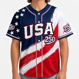USA 250th Anniversary Baseball Jersey,independence day gift,sporty geometric design,sport clothing,unique birthday gift,summer fits,trendy casual loose fit,vintage shirts,gym clothes men,5 sense gifts for him,courtesy of the red white and blue shirt,2026
