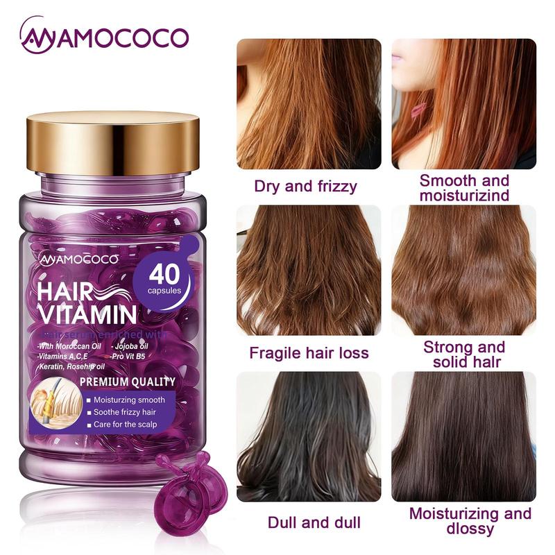 Hair Vitamin Capsules for Color-Treated & Permed Hair Infused with Violet Vitamins & Argan Oil 40 Capsules Nourishes Hair Restores Silkiness and Shine