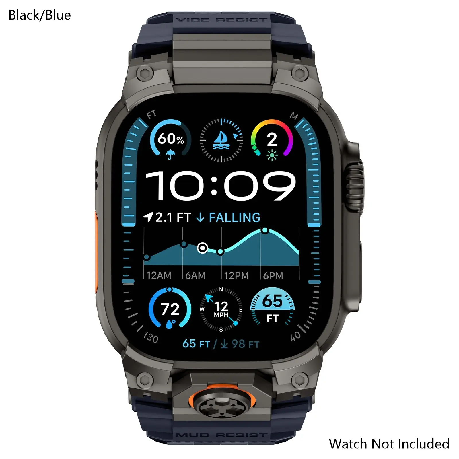 Rugged Exoskeleton Band with Bumper Case for Apple Watch Ultra 3/2/1 : 49mm – Double-Layer Defense System, Anti-Drop Design, Sweat-Wicking Silicone, Quick-Adjust Buckle, for Outdoor Enthusiasts.